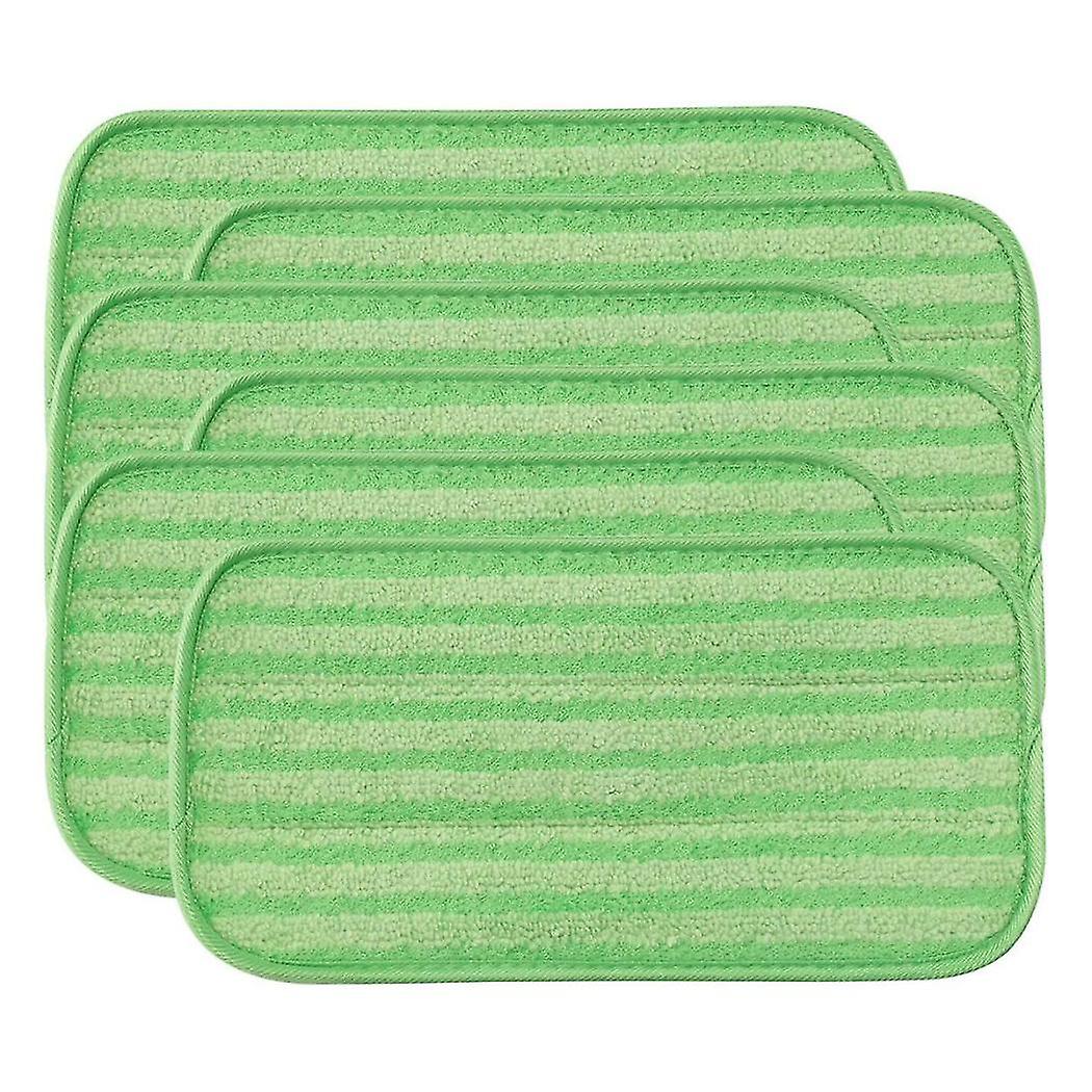 6 Washable/reusable Microfiber Mop Pads Compatible With Wet Jet