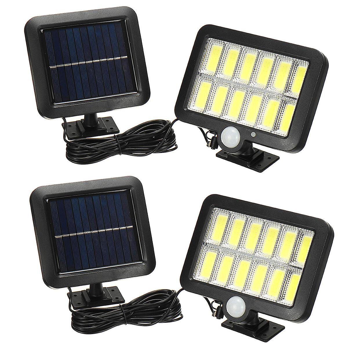 12 Grid Waterproof Solar Light With Body Sensor, Single/three Mode, No Remote Control