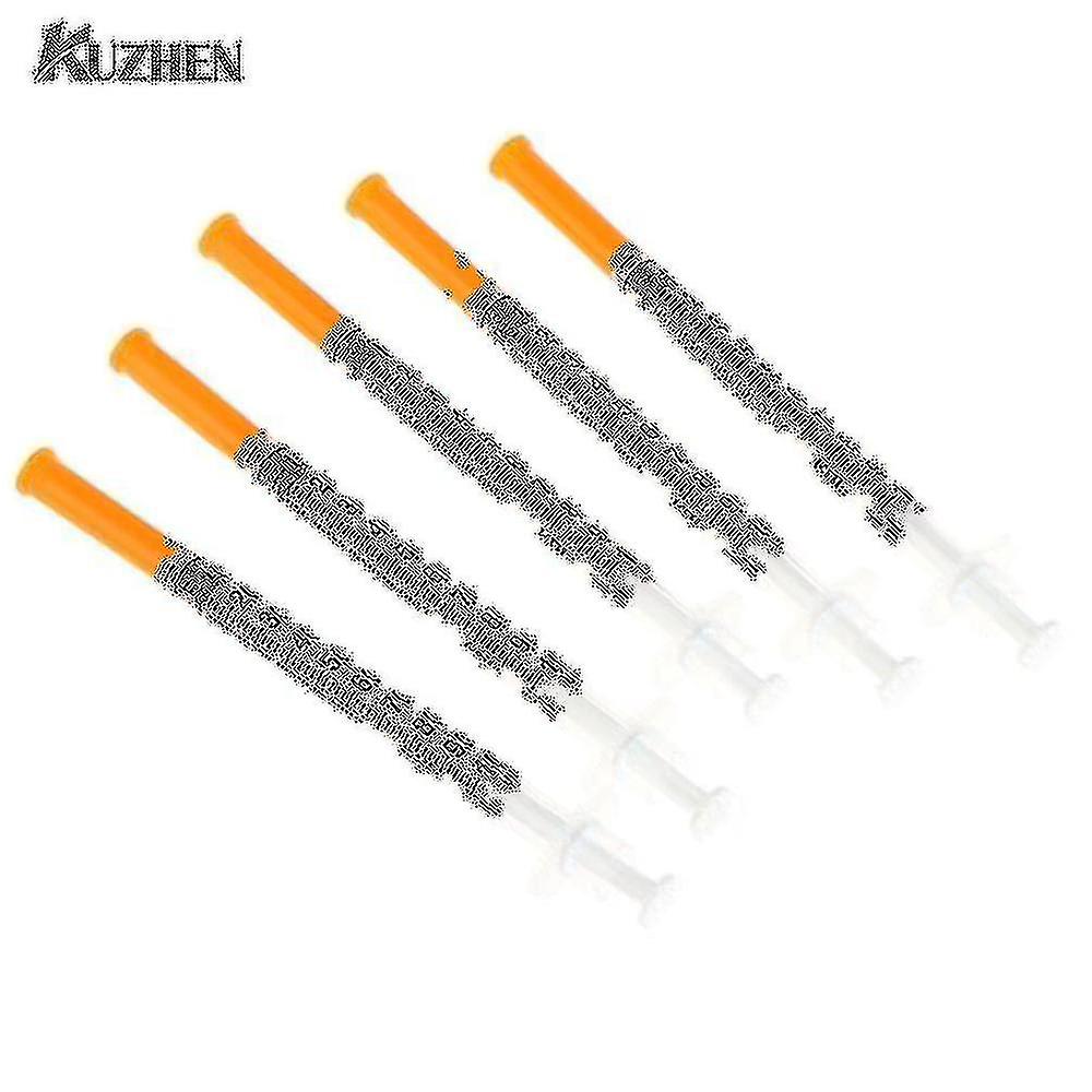 10pcs 1ml Einweg-Kunststoff sterile Insulinspritze orange Kappe Kunststoff flüssiger Spender