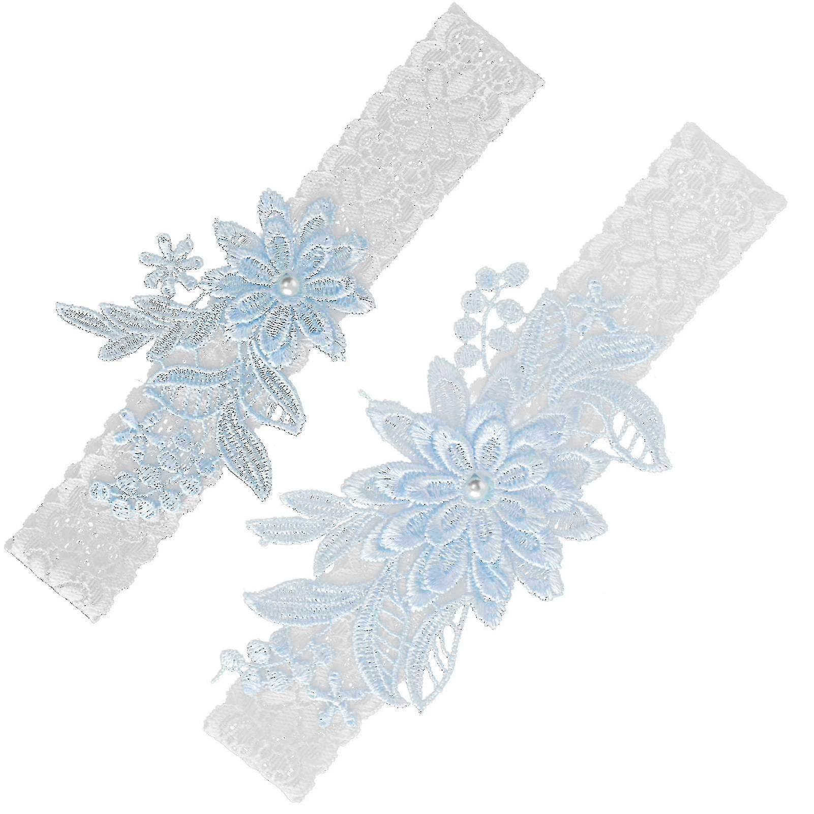 Bruiloft Kousenband voor bruiden, 2 stuks vrouwen kant been kousenband, bruiloft ondergoed elastische strass kousenband voor bruid