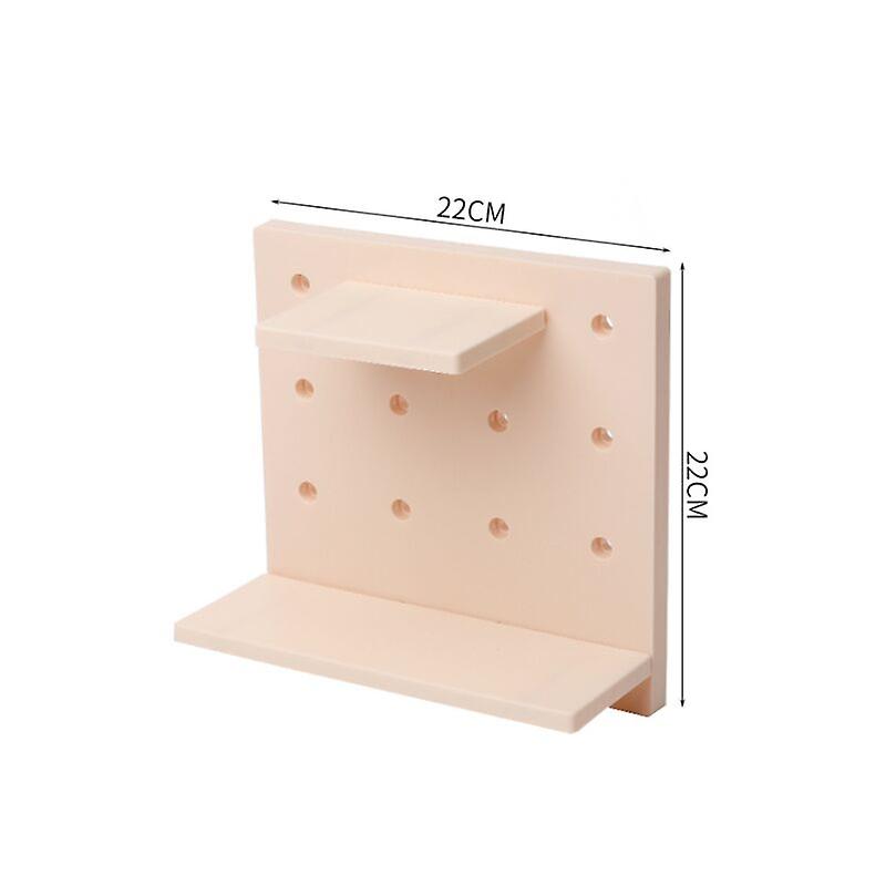 2pcs Pegboard Wall Rack, Plastic Wall Organizer, Suitable for Home, Kitchen, Bathroom, Office, (Beige)