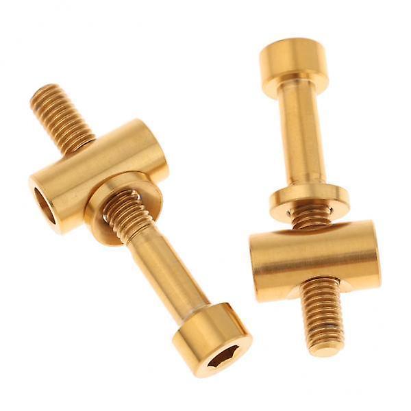 5xBike Seat Post Fixed Bolts Titanium Bicycle Fixed Screw Gold M5x35