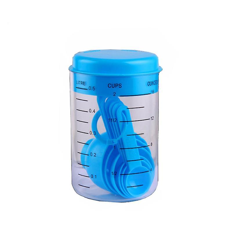 7 قطع / مجموعة البلاستيك قياس كوب ملعقة دقيق الحليب الخبز أداة لوازم المطبخ