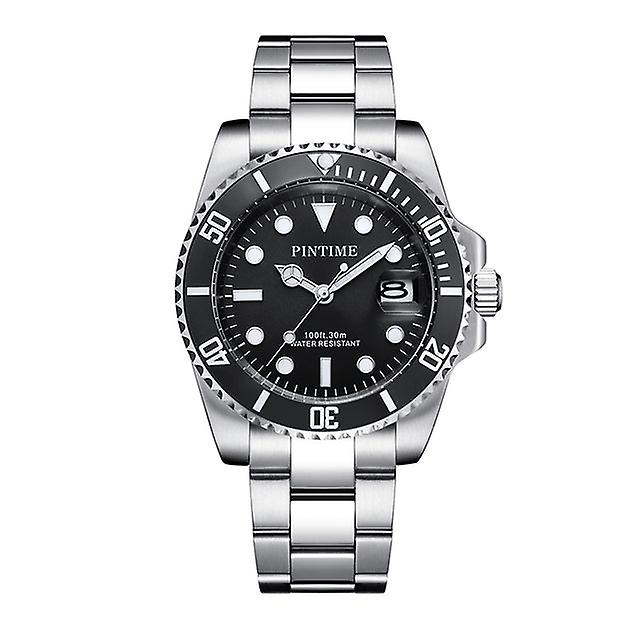 Pintime Top Brand Luxury Watch For Men 30m Waterproof Date Clock Sport Quartz Wristwatch Stainless Steel Strap Relogio Masculino