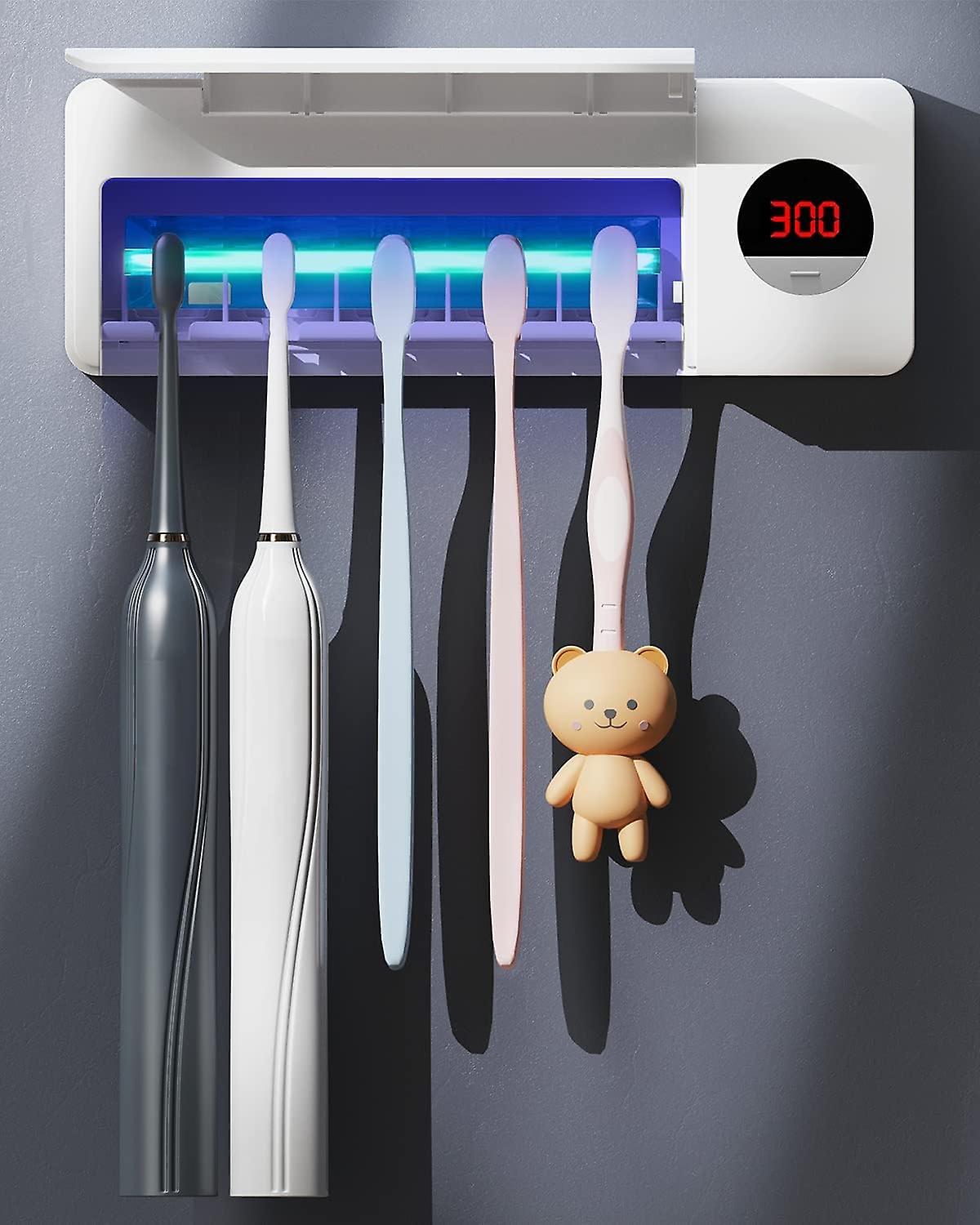 Wall-mounted toothbrush holder with UV disinfection function, 2000 mAh charging, timer function, [Energy Class A+++]