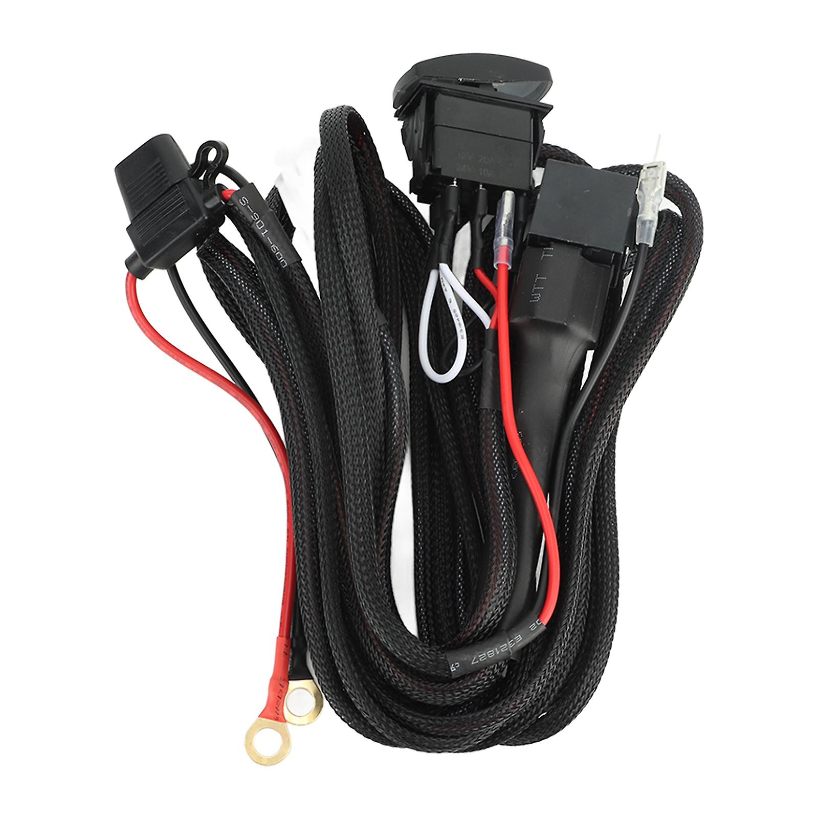 LED work light wiring harness for SUV with high conductivity