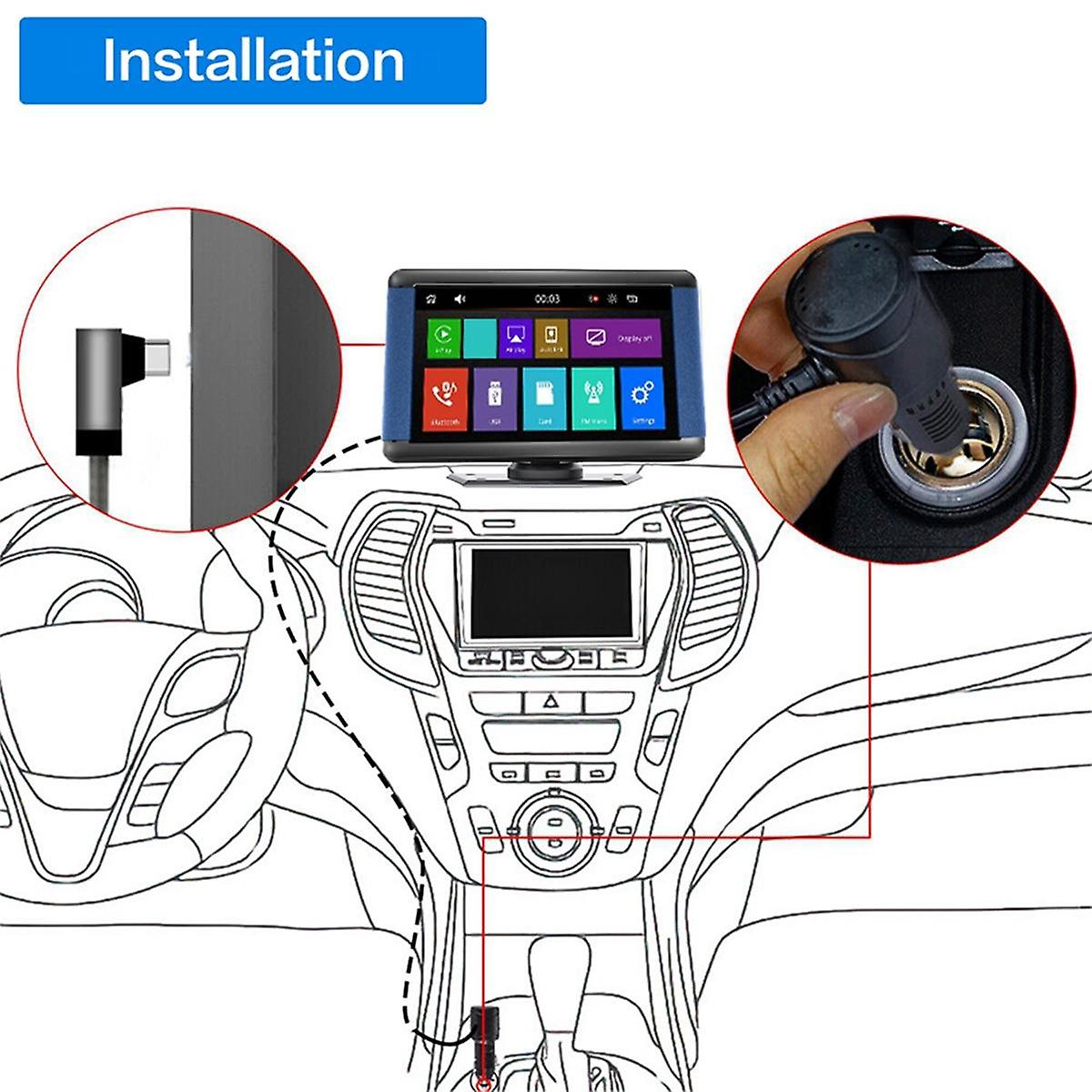 7Inch Car Capacitive Touch Screen Wireless CarPlay and Android Auto Car Portable Multimedia Player