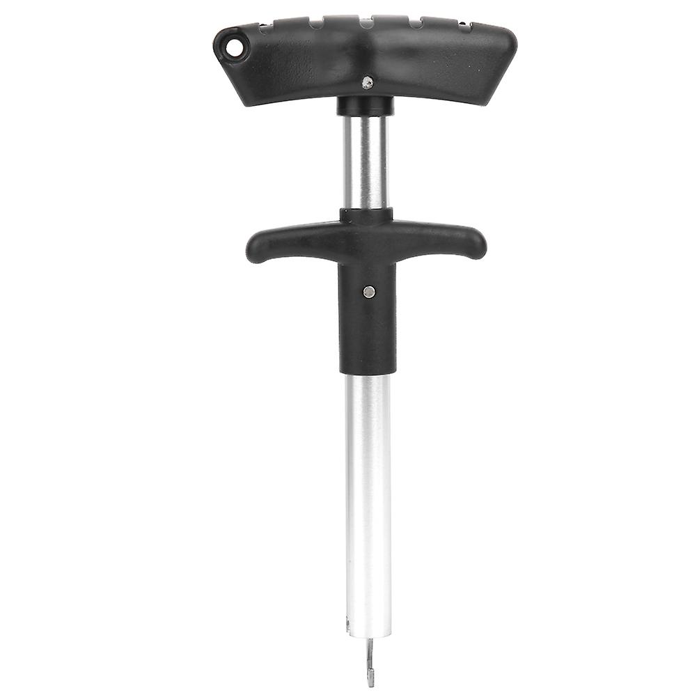 Outil de retrait d'hameçon portable en forme de T, extracteur d'hameçon, accessoire de pêche en mer (argent)