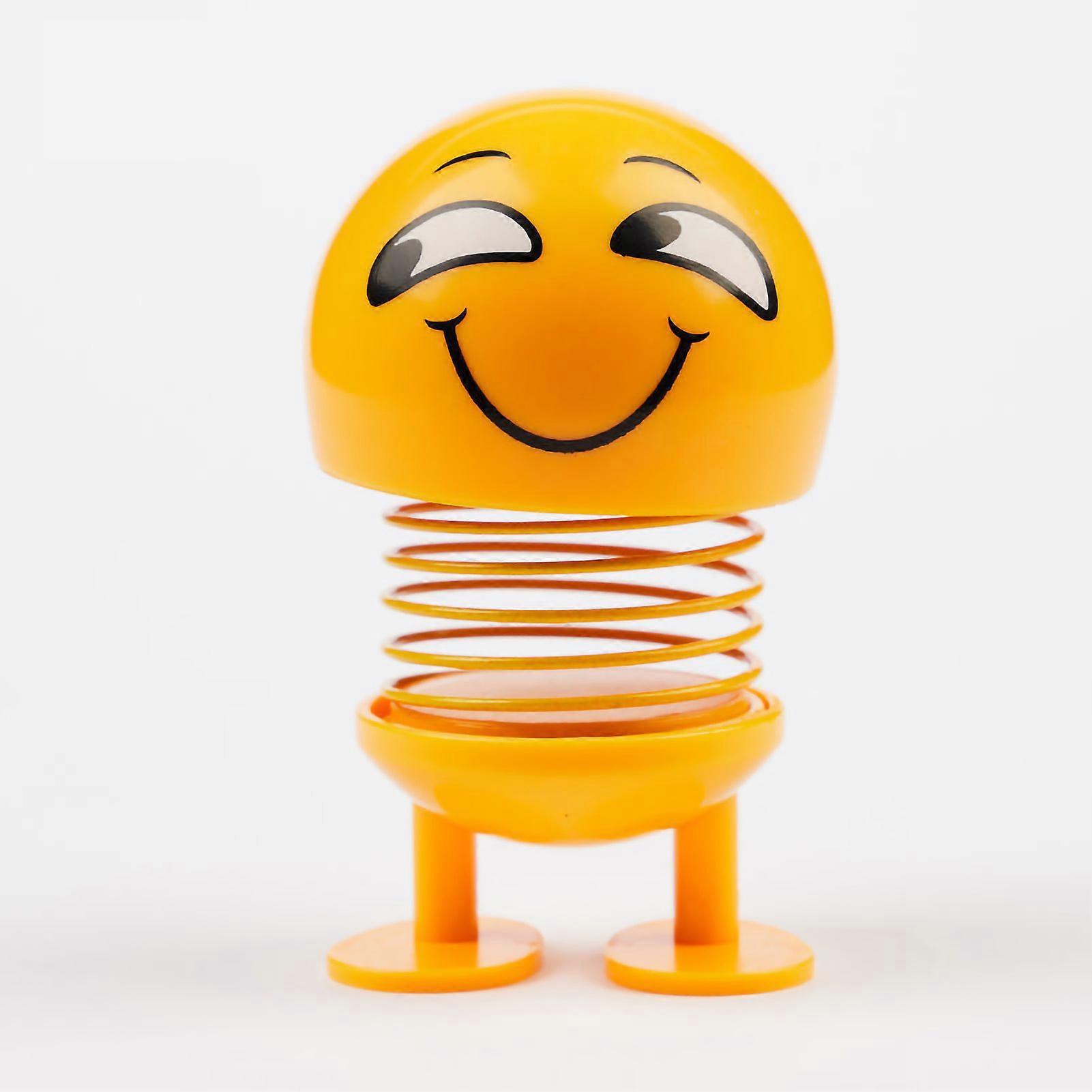 Car dashboard decoration for spring - bobble head with cute face