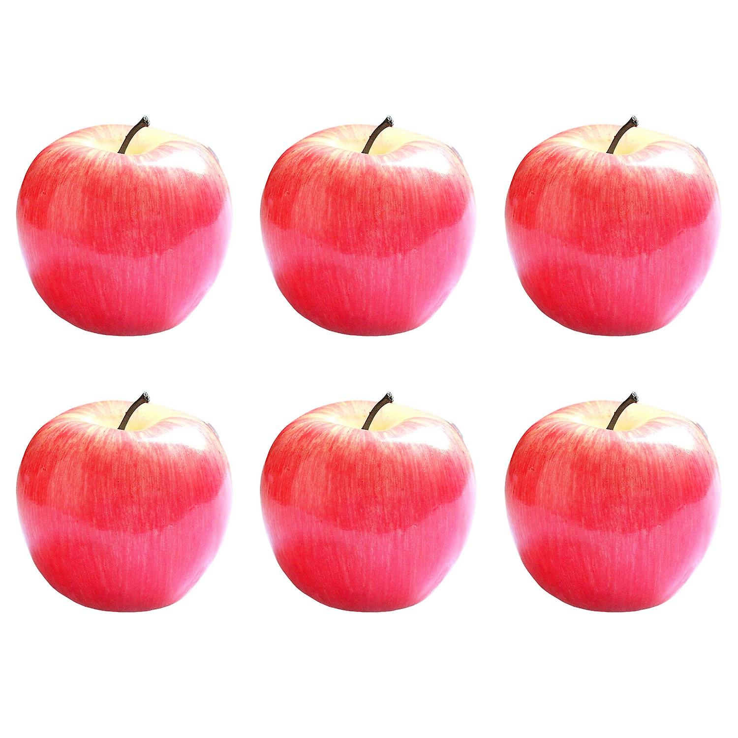 6 Pcs Artificial Fruit Fake Fruits Lifelike Good Details Decorative No Decompose Colorfast Faux Frui