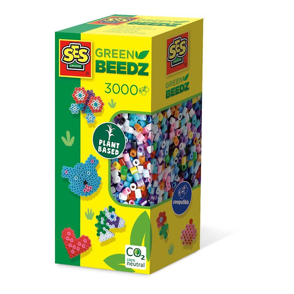 Ses creative beedz green 3000 iron-on beads mosaic art kit, five years and above