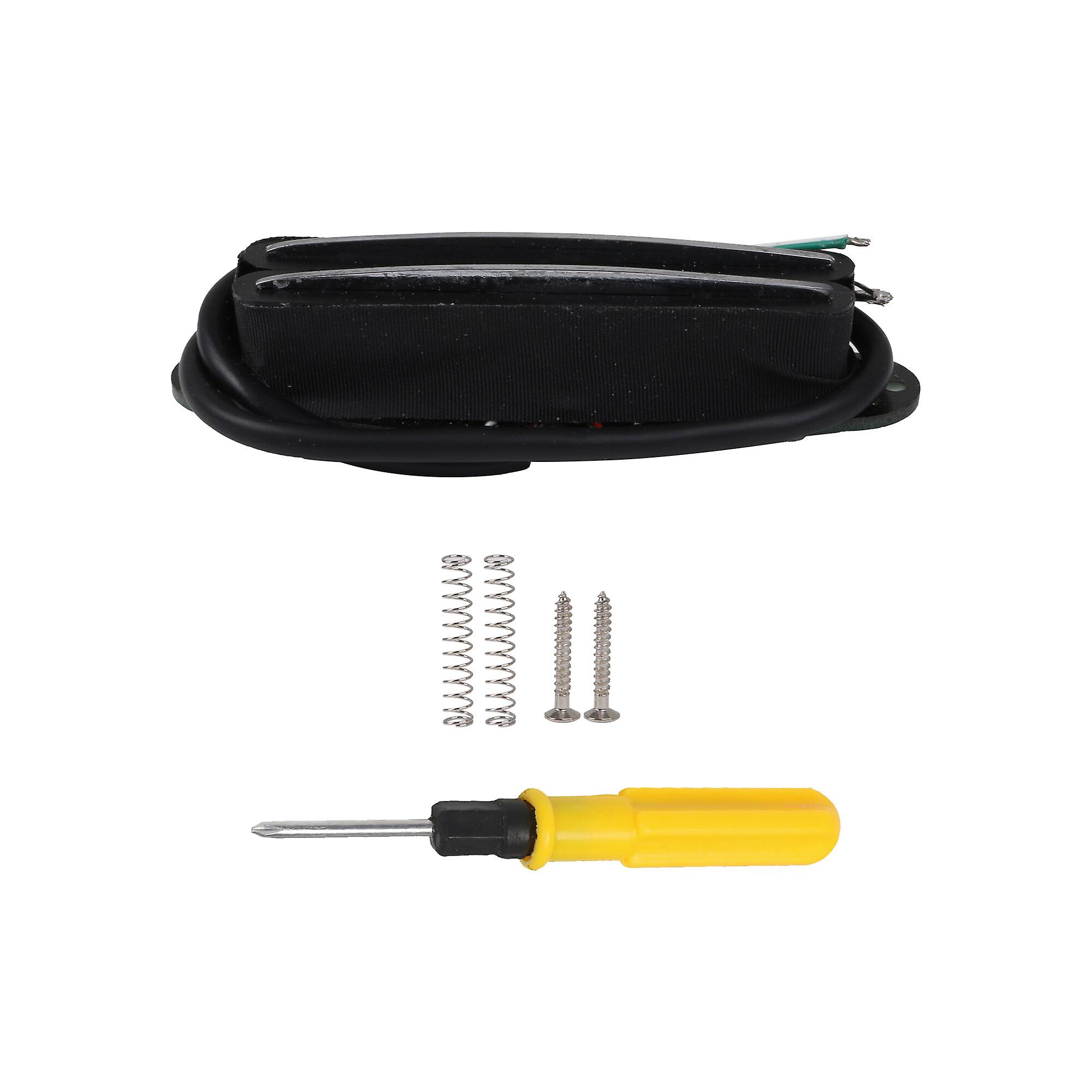 2 Pcs Black Electric Guitar Pickup Ceramic Magnet with Screwdriver Kit