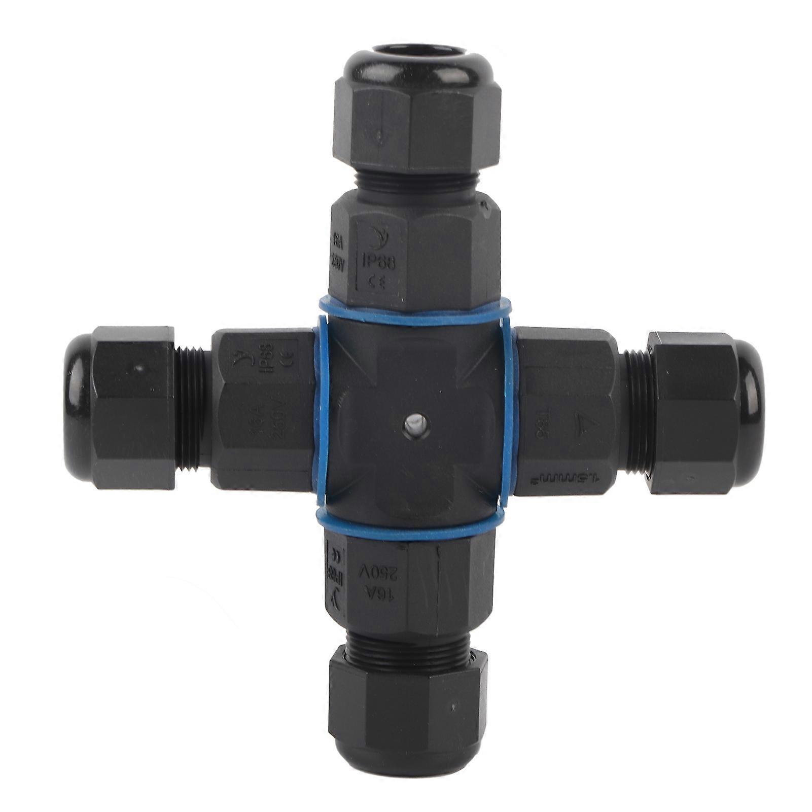 Ouitble IP68 Electric Connector 4-Way Junction Box Connector IP68 Waterproof Electric Brass Nickel Plated Terminal 16A/250V