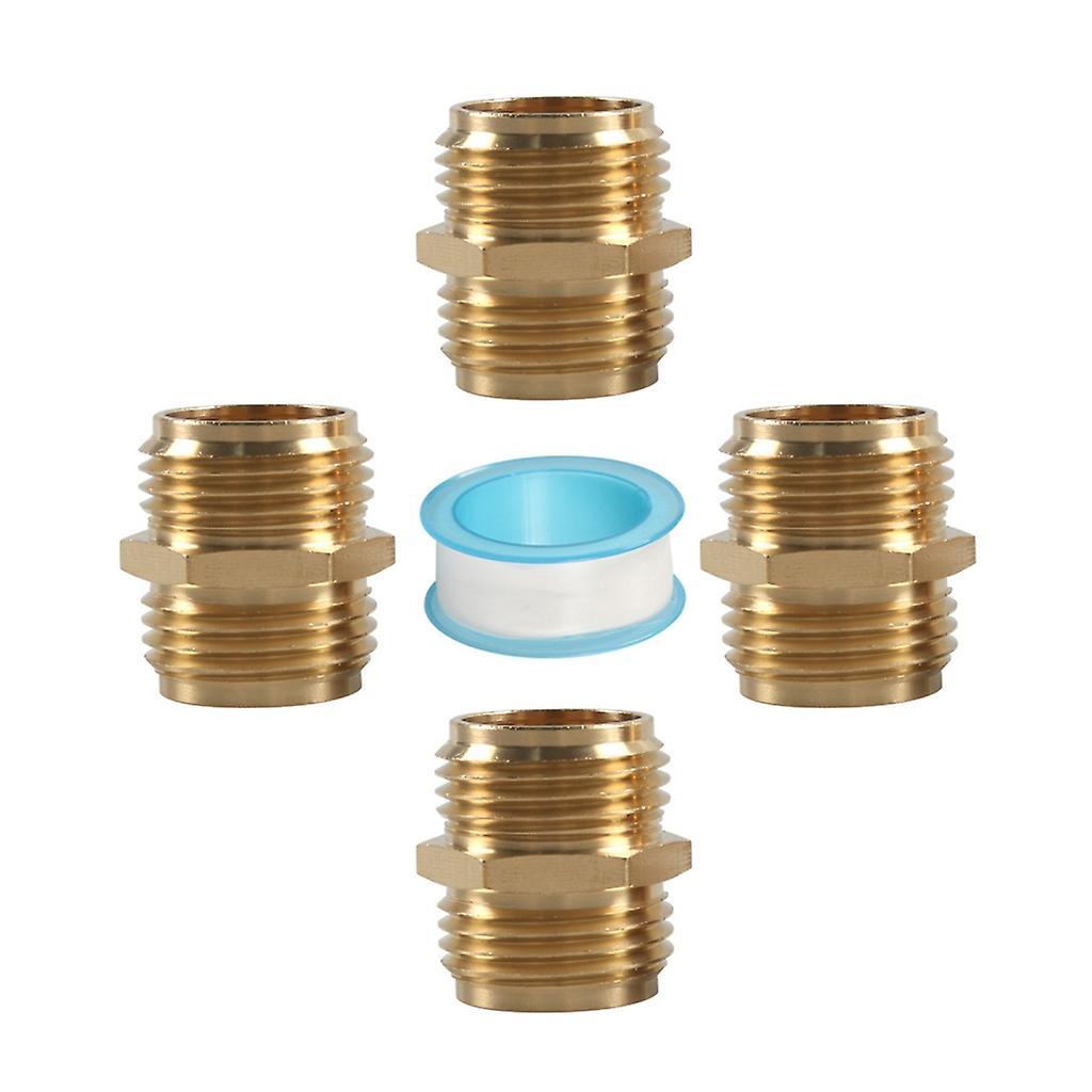 Garden Hose Connector 3/4'' Thread Quick Connector Brass Faucet Adapters