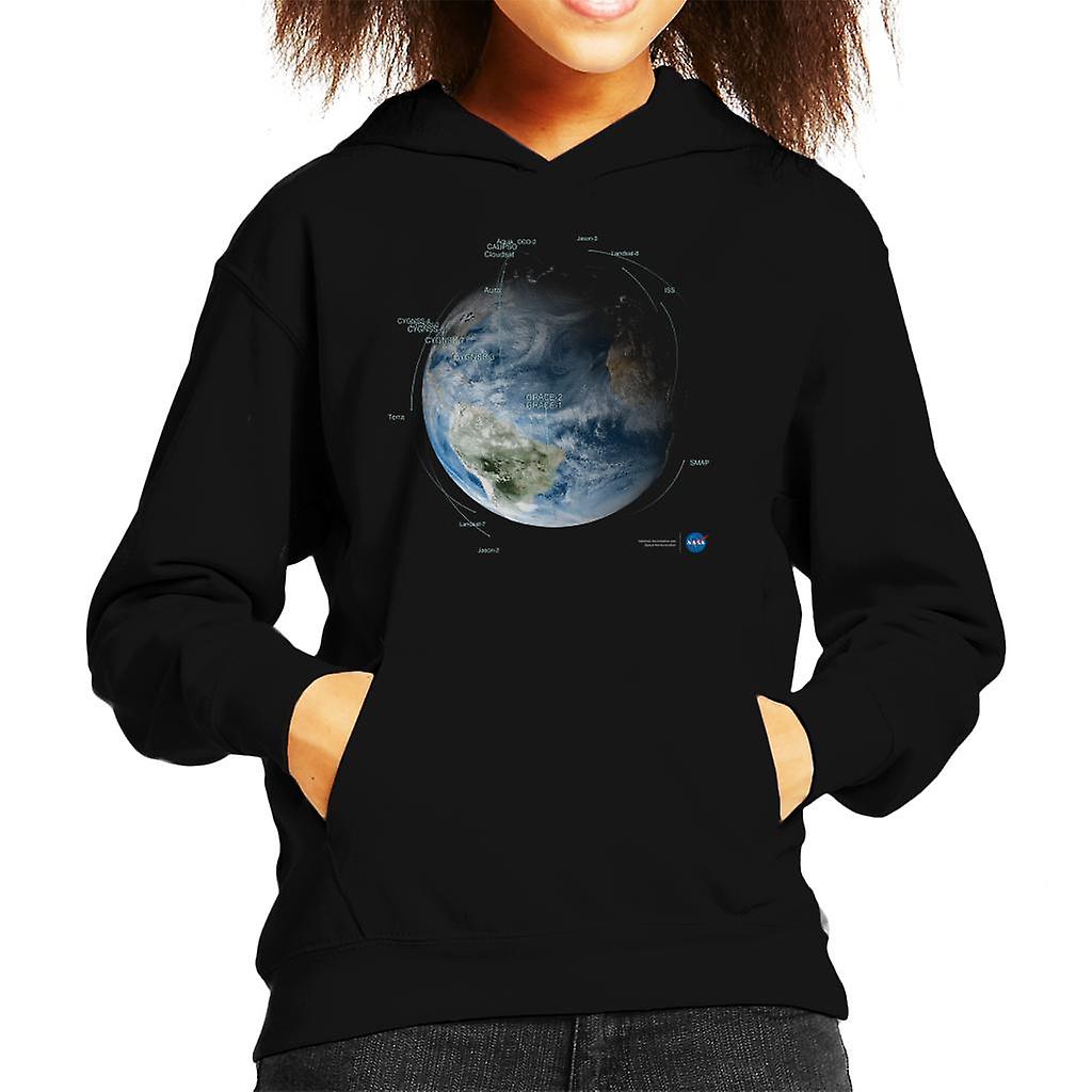 Sudadera con capucha NASA satélite órbita caminos niños