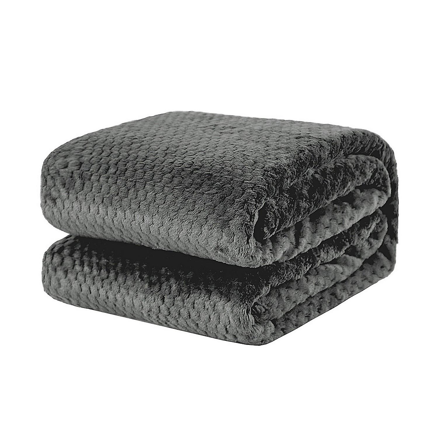 Soft Blanket Autumn Winter Comfortable Blanket Solid Color Pineapple Plaid Sofa Blanket for Home Bed