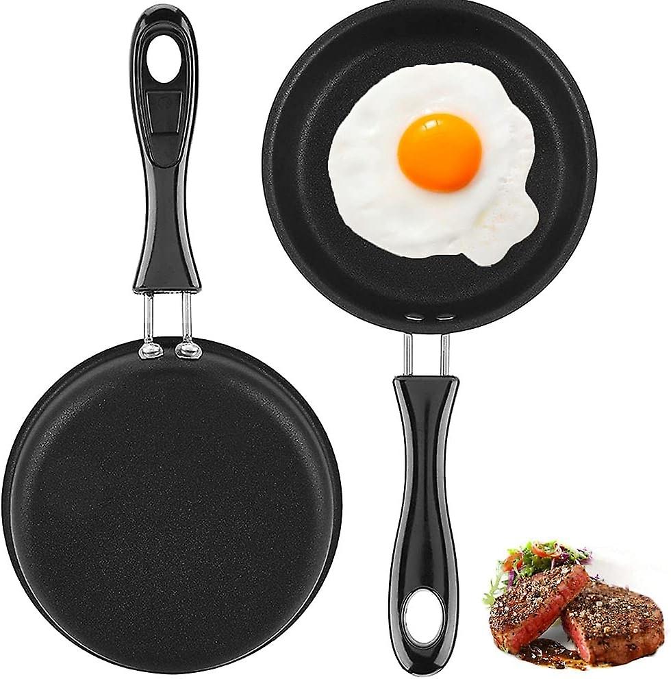Pack of 2 mini frying pan, mini non-stick pan, fried egg pan, egg frying pan, non-stick omelet pan w