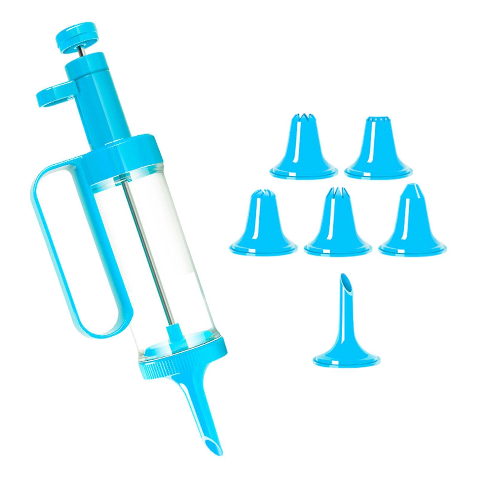 Cookie Press and 6 Cake Decoration Piping Tips, Cookies Decorating Kits for Baking, DIY Biscuit Cookie Maker