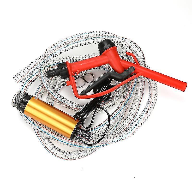 12V 24V 220V（4メートルホース）51mmウォーターポンプ給油ガンセット電動水中ポンプステンレススチールディーゼルオイル燃料ポンプ