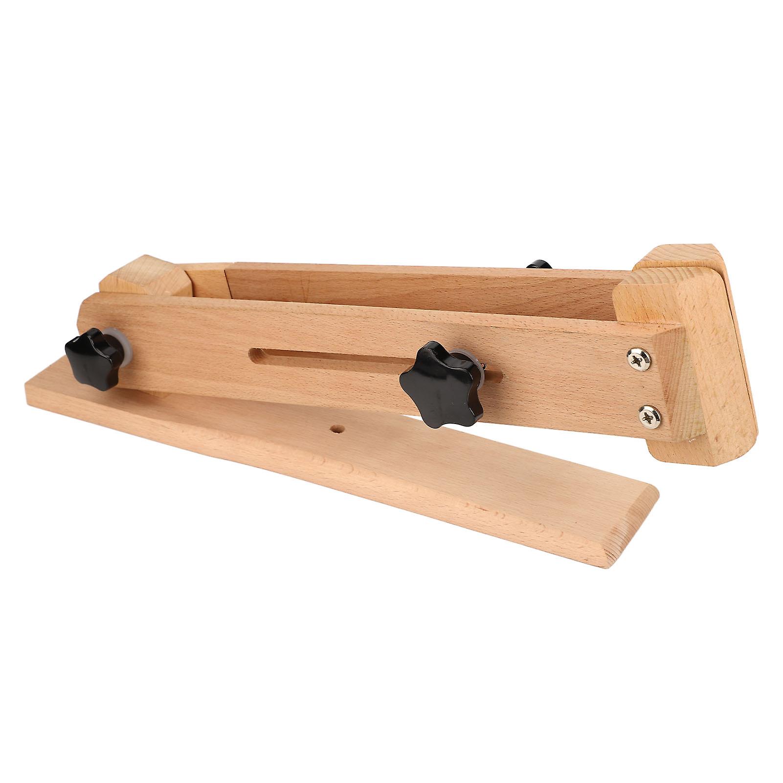 Adjustable Leather Stitching Pony with Beech Wood Stretch Rod for DIY