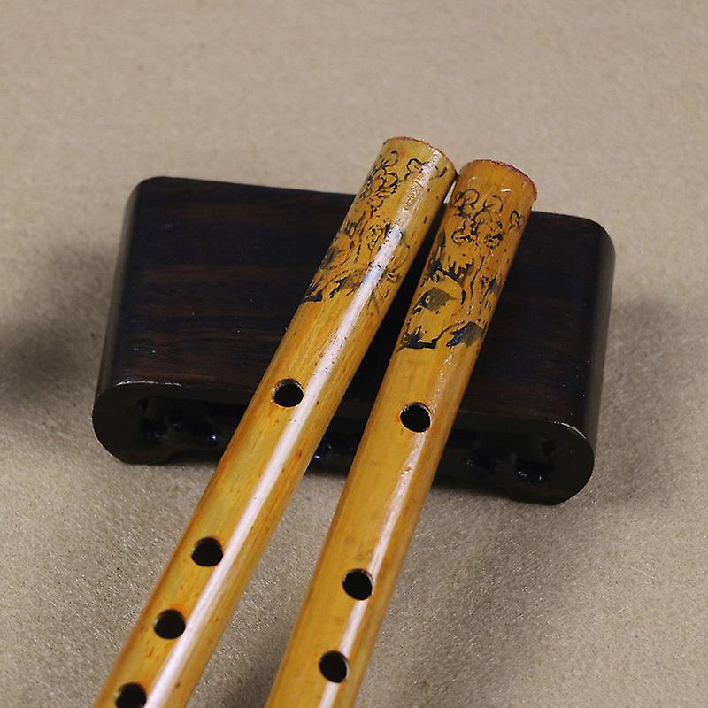 24cm Chinese Traditional 6 Holes Bamboo Flute Vertical Flute Clarinet Student Elementary Musical Instruments
