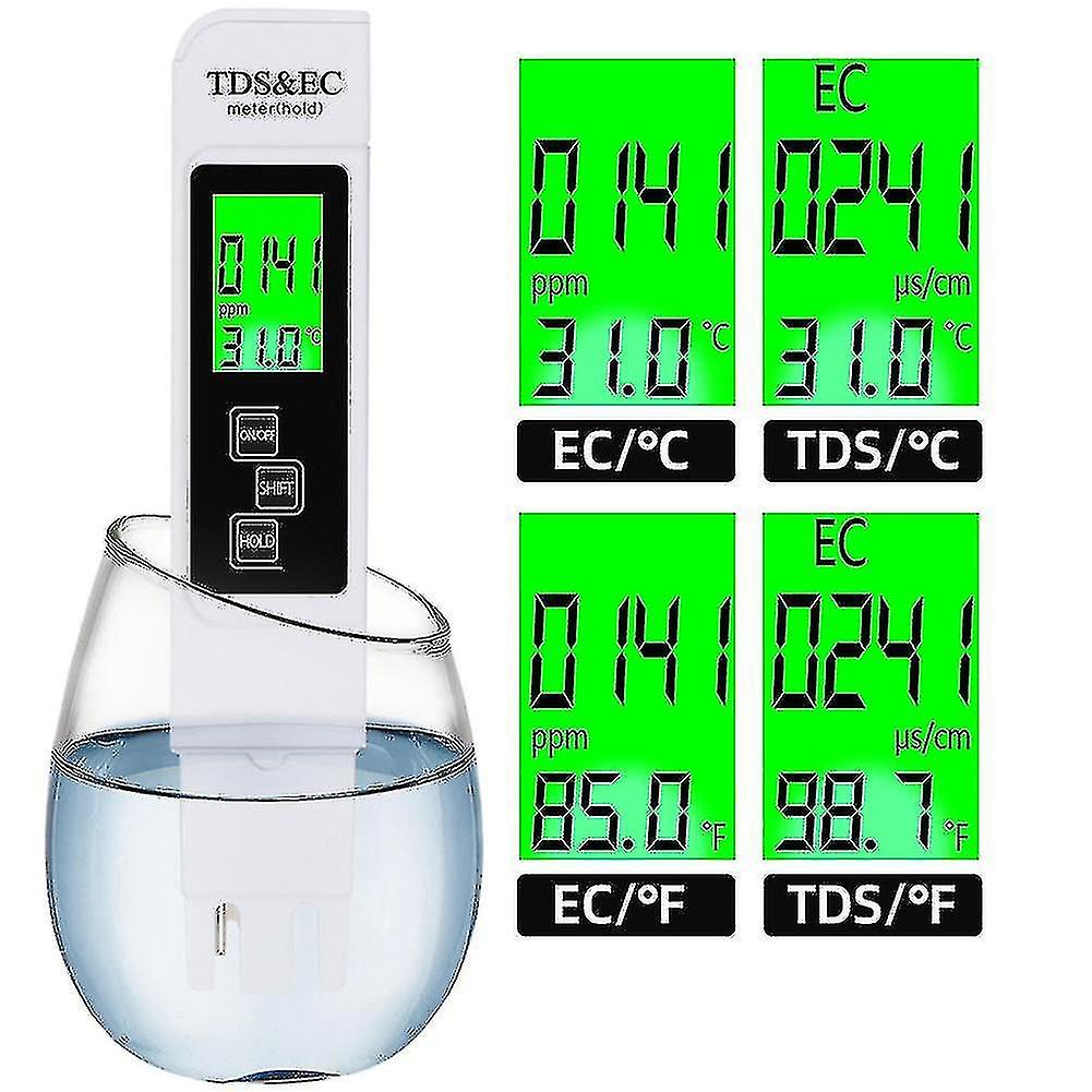 デジタル水質テストペンEC TDSテスターPHメーター水硬度計飲料水アクア