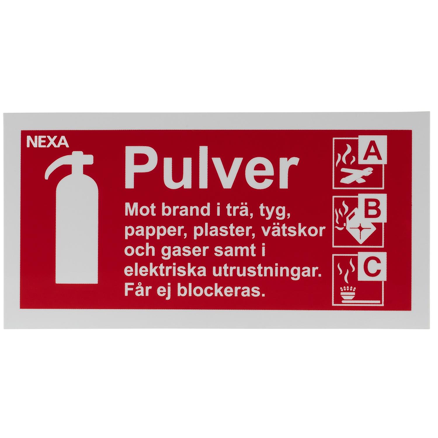 BSP-1020 Powder Extinguisher Sign