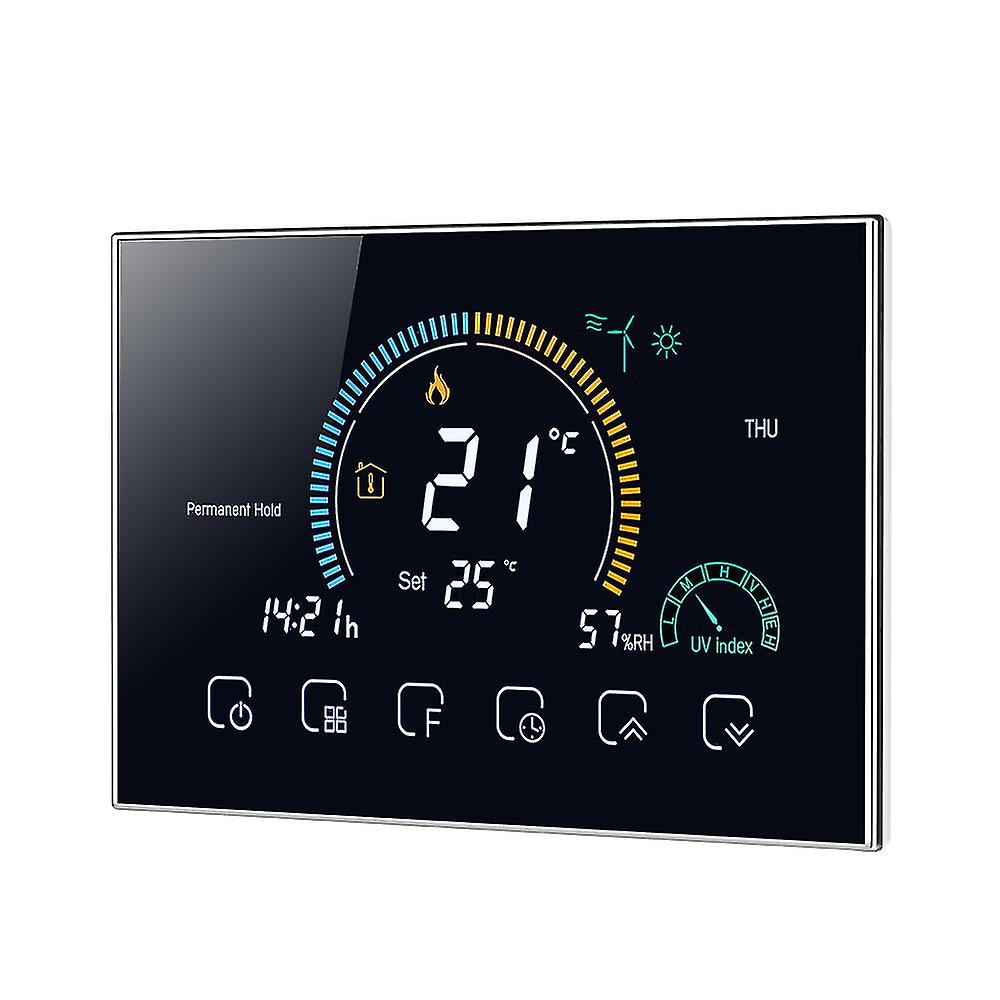 Black Wifi 95-240v Wi-fi Smart Thermostat Programmable Thermostat 5+1+1 Six Periods Voice App Control Backlight Lcd Water Heating Thermoregulator Comp