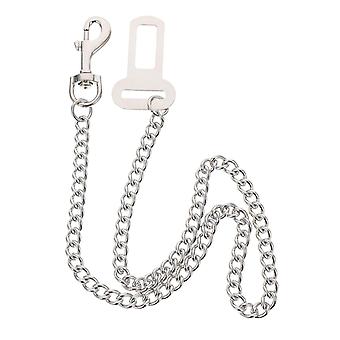 60cm Durable Stainless Steel Pet Car Safe Seat Belt Vehicle Travel Dog Harness Chain