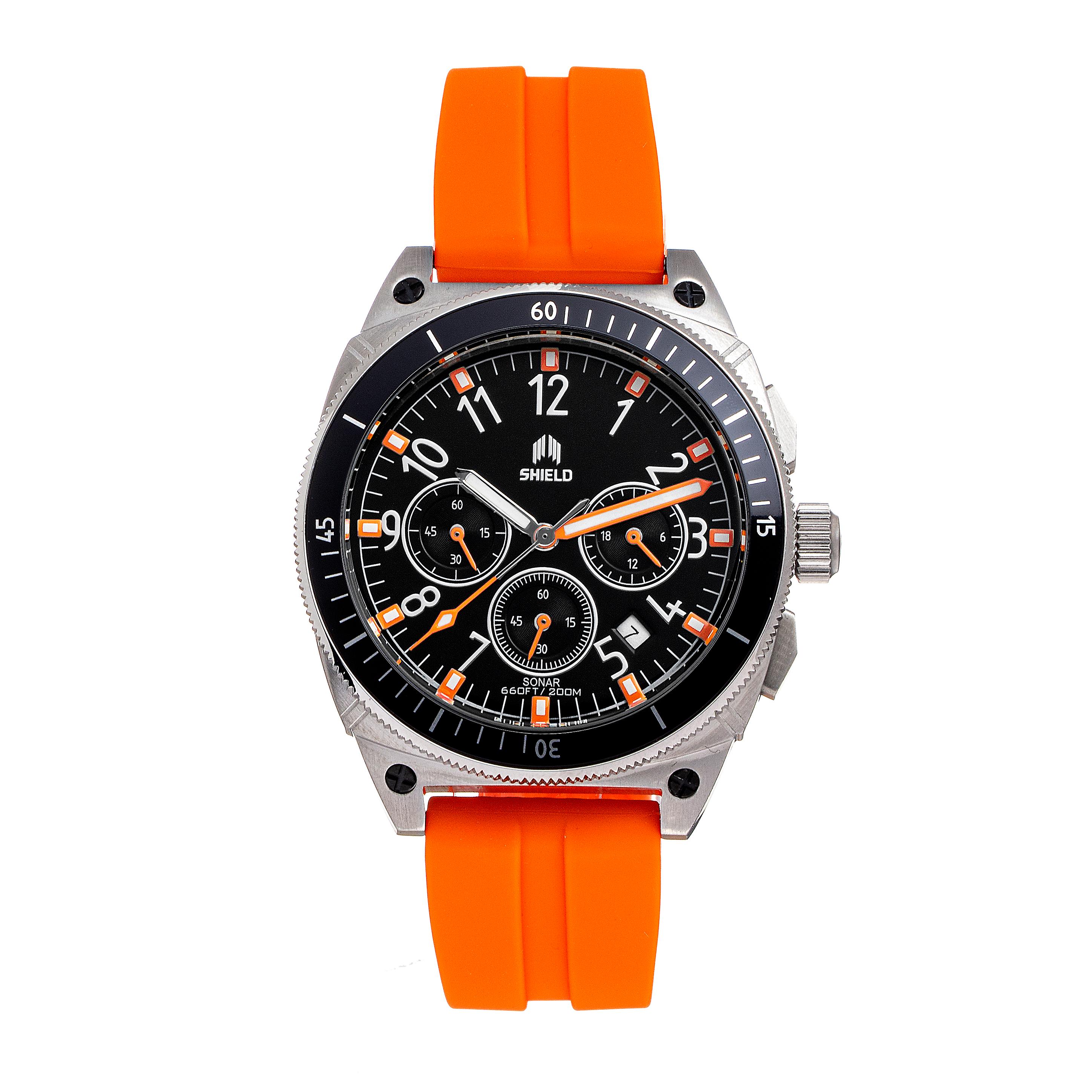 Scut Sonar Cronograf Strap Watch w / Data - Orange