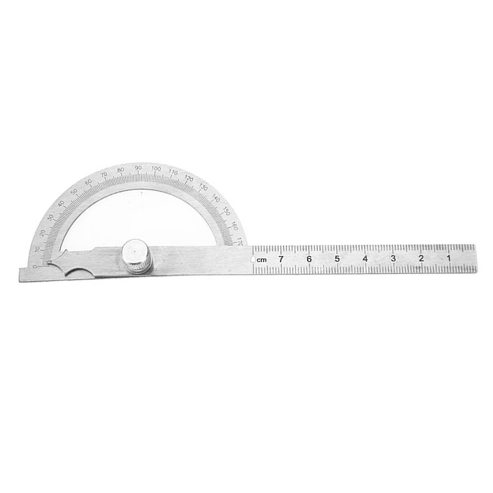 Stainless Steel Protractor 0-180 Degree, Woodworking Ruler Measuring Tool Angle Finder Ruler Gauge (80 * 120mm)