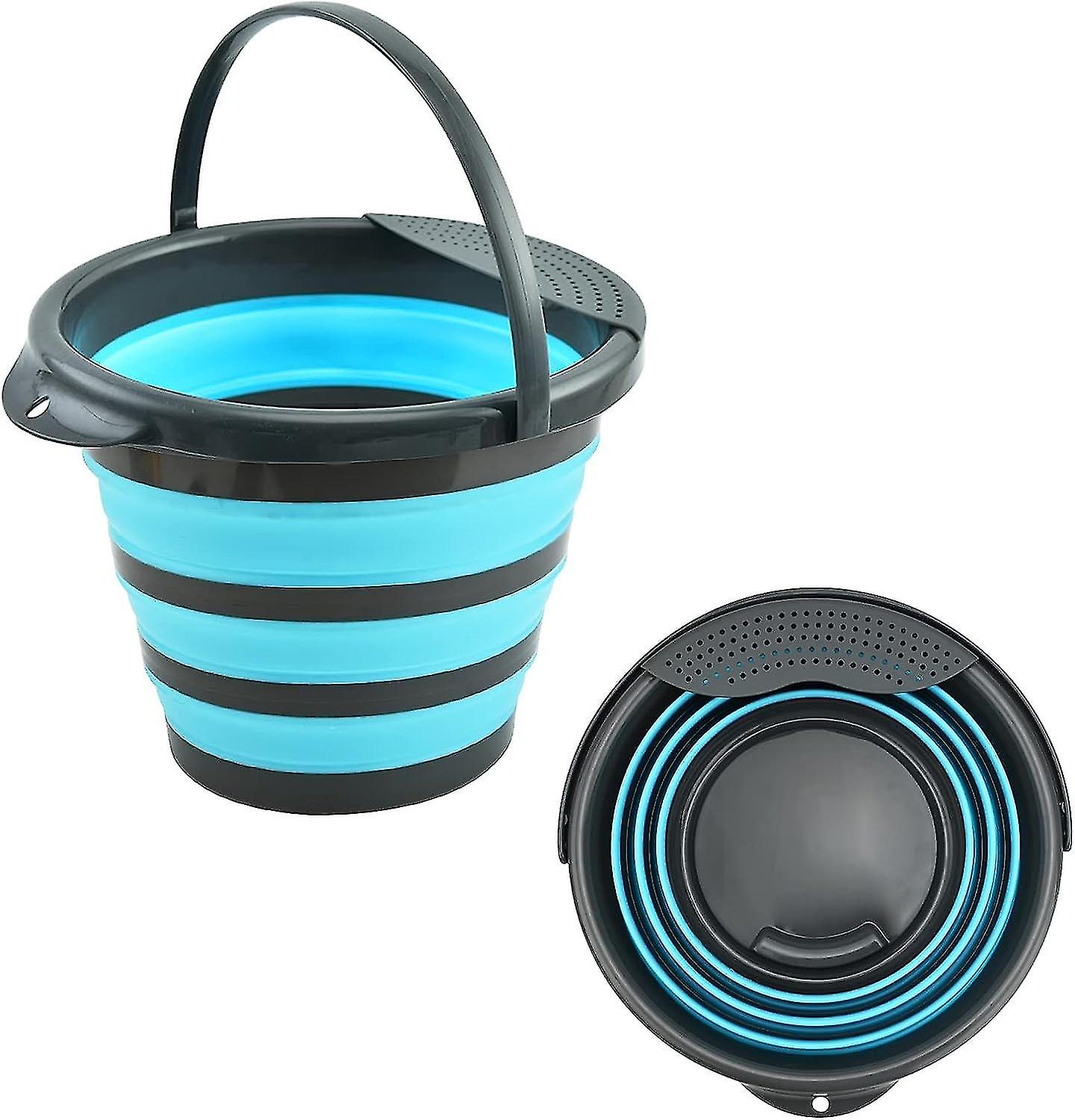 10l Collapsible Bucket, Collapsible Plastic Bucket, Collapsible Round Bin, Collapsible Round Bucket, Portable Fishing Water Bucket For Travel, Cars, C