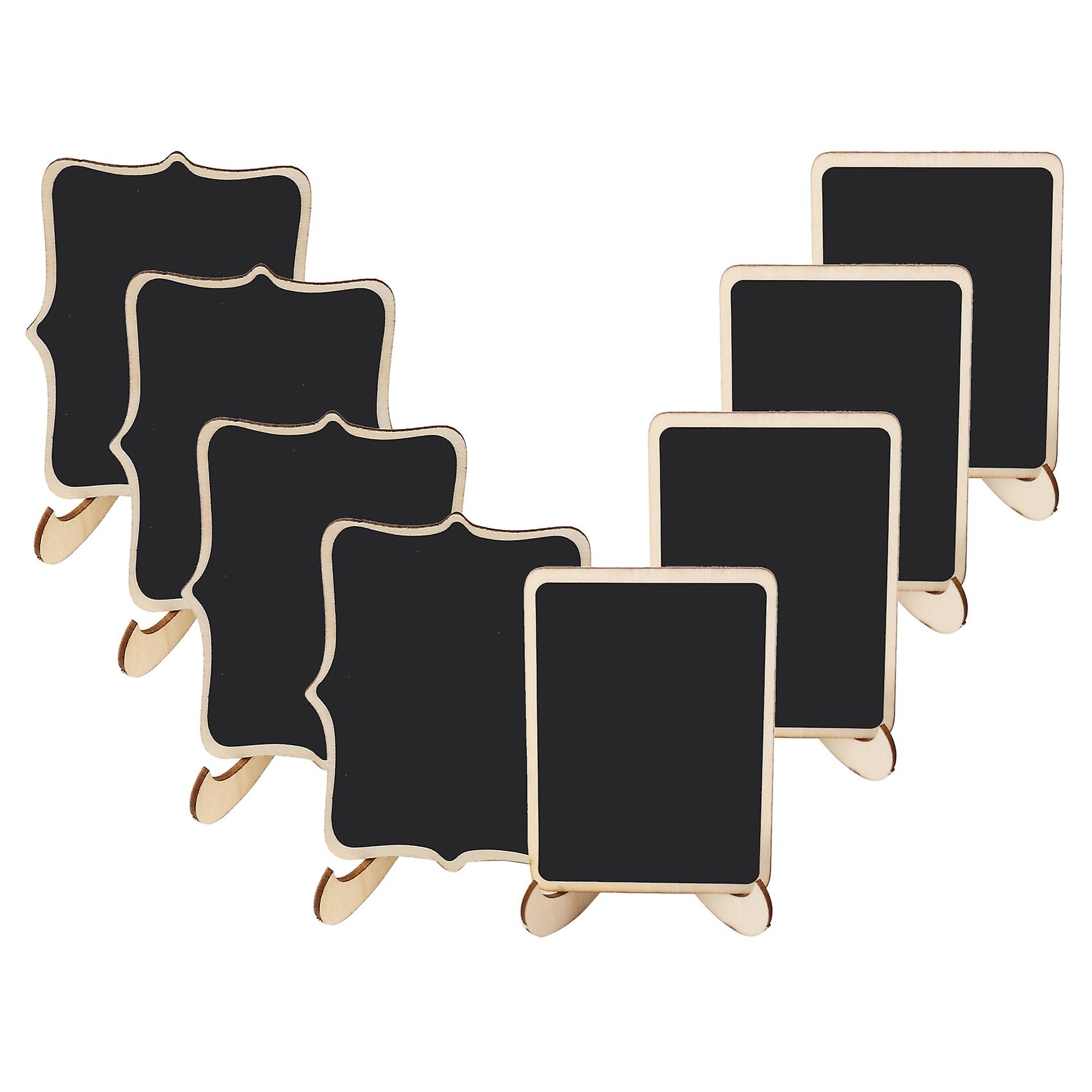 Mini Chalkboard Signs, 20 Pack Framed Small Chalkboard Labels with Easel Stand, Wooden Blackboard f