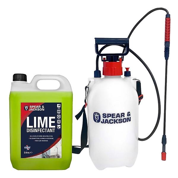 Lime Disinfectant and Cleaner 5 L + 5L Sprayer, Spear & Jackson