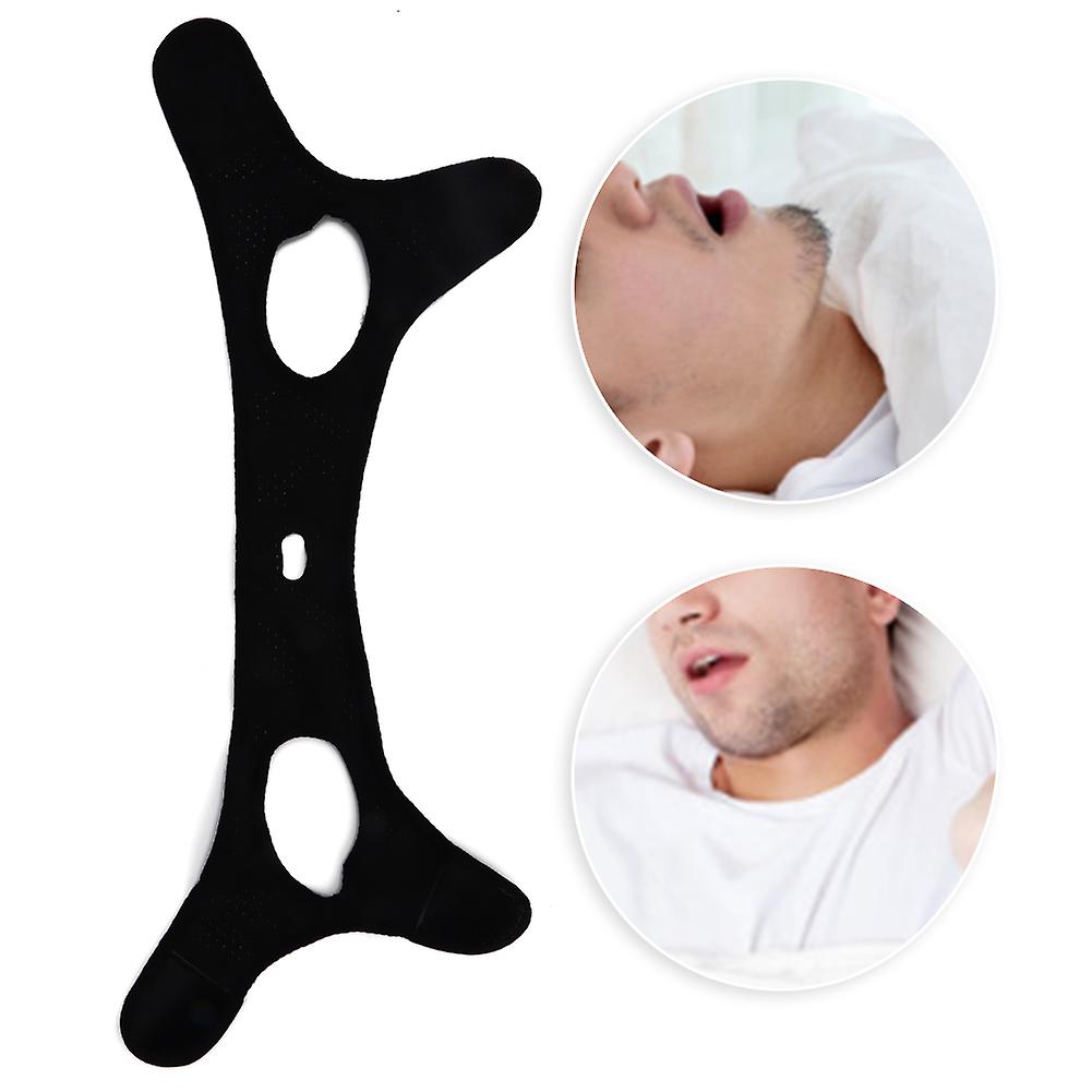 Breathable Black Triangular Anti Snoring Chin Strap for Adults