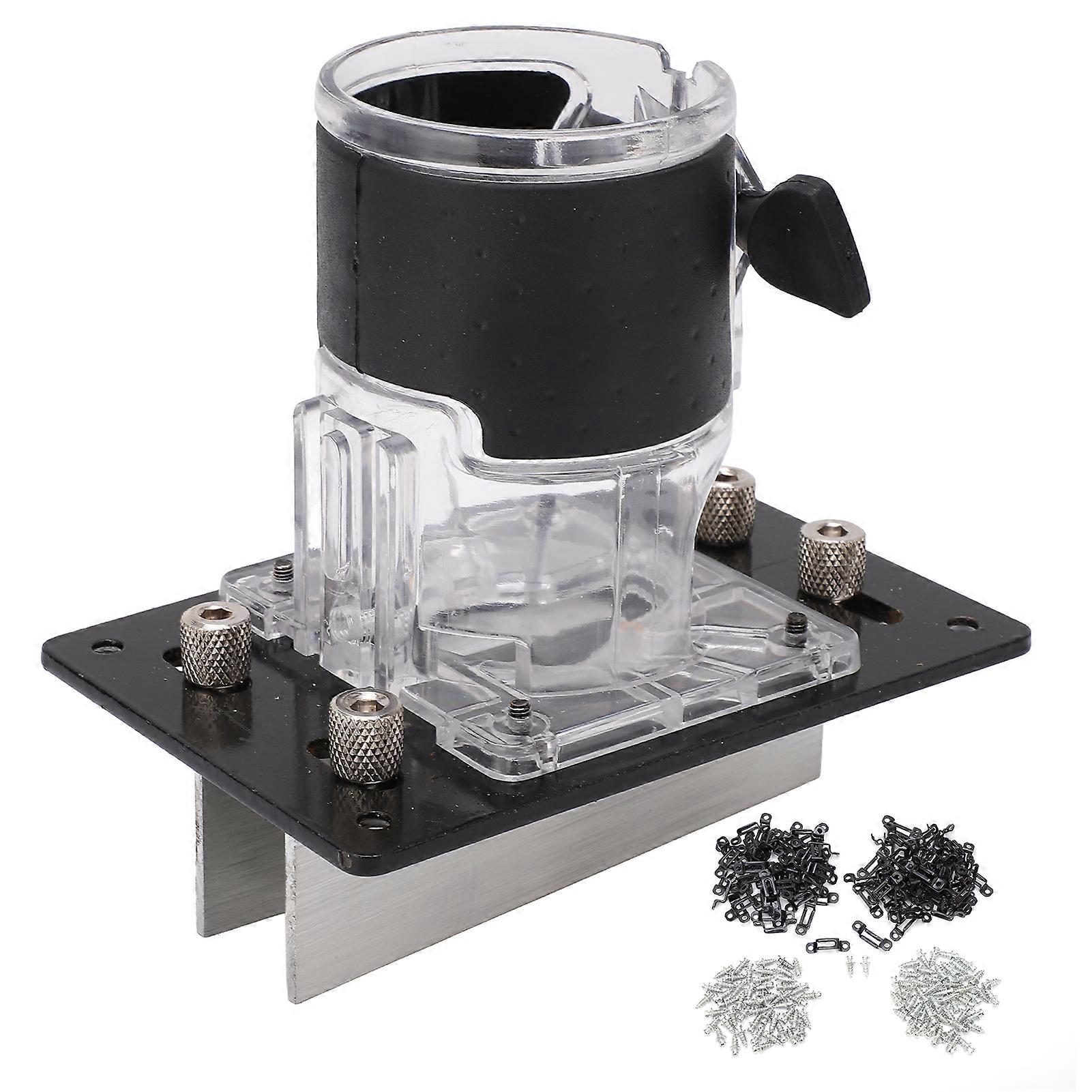 Slotting Machine Bracket 2 in 1 Wood Trimmer Connector with Straight Half Through Buckle