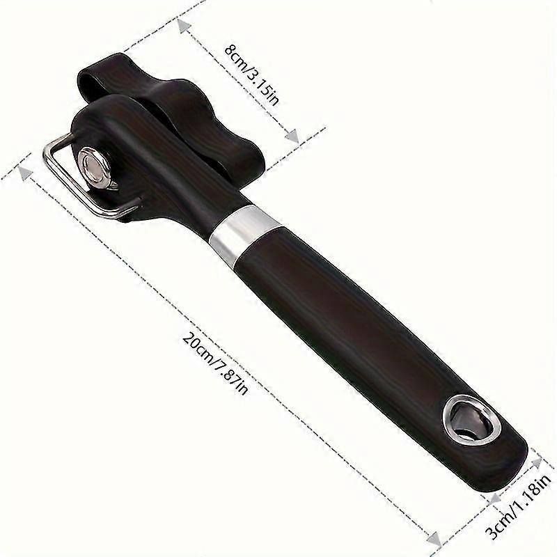 1pc, Can Opener, Stainless Steel Manual Can Bottle Opener With Smooth Edge, Ergonomic Design, Easy To Adjust Large Knob And Anti-Slip Comfortable Cran