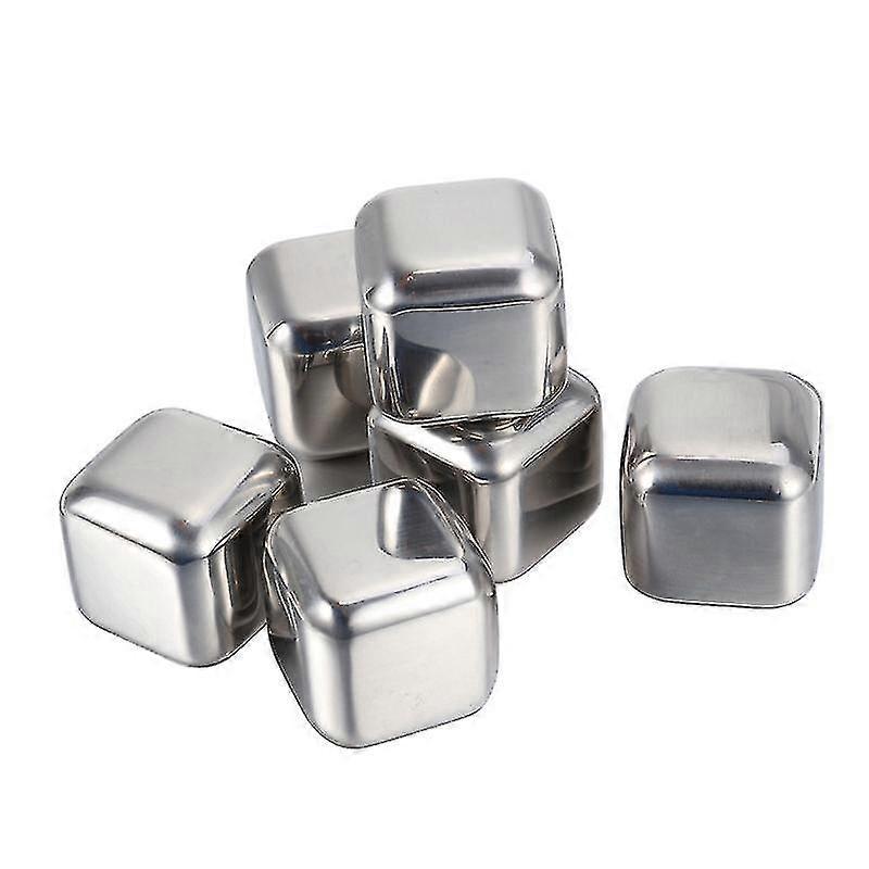 6pcs Kitchen ice cube molds,  Stainless Steel Ice Cubes