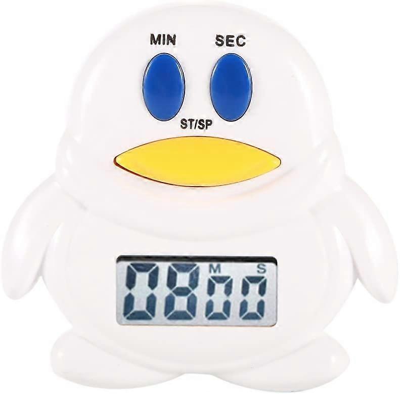 Cute Cartoon Electronic LCD Digital Kitchen Timer, Countdown Cooking & Baking Timing Reminder (Penguin)