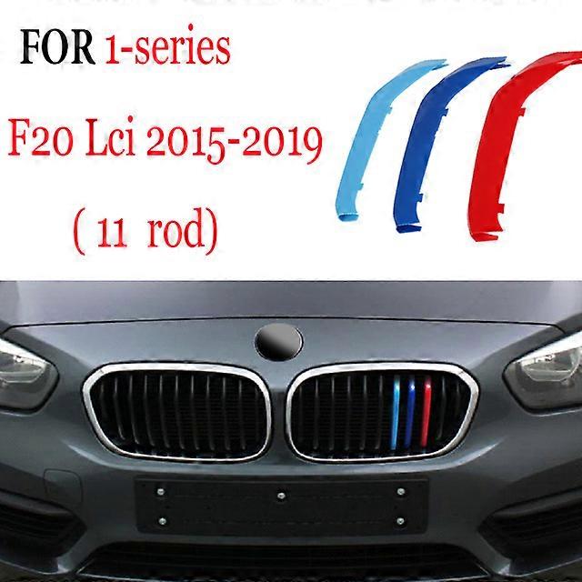 3pcs ABS For BMW F20 F21 F40 F52 Series 1 E87 E82 E81 E88 Car Racing Grille Strip Trim Clip M Power Performance Accessories