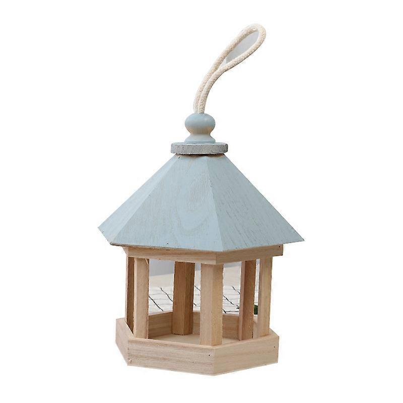 Bird Nest Multi-purpose Hanging Rope Wood Stylish Bird Feeder For Home