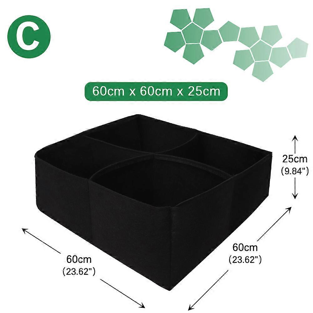 Four Holes Plant Growing Kits in One th Bag Flower Potting Container Thickness of Material Durable Felt Plant Strong Control Humidity