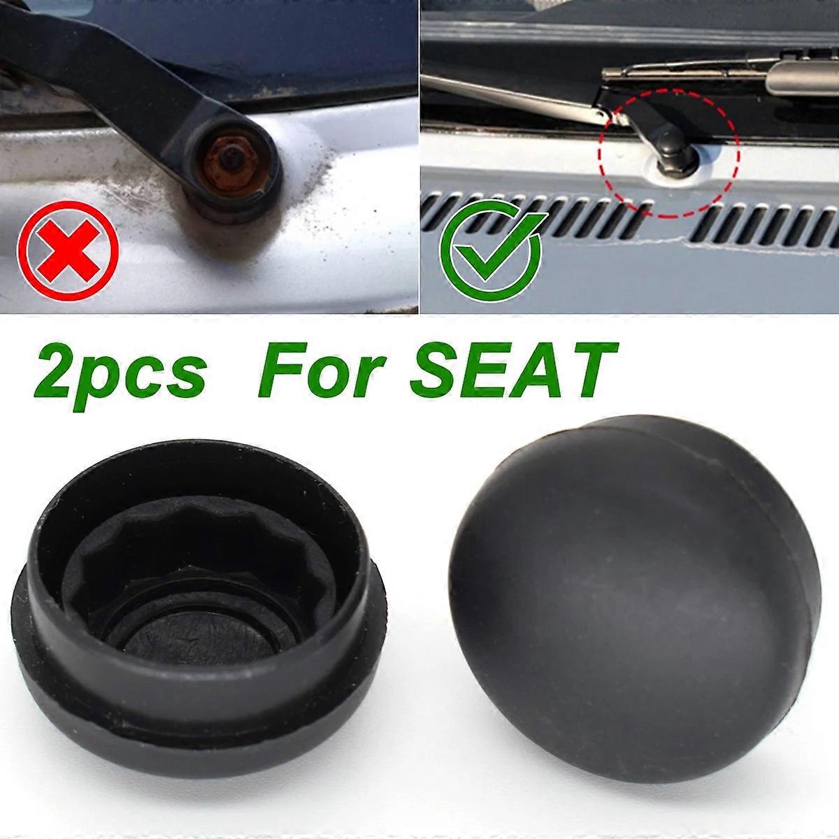 2Pcs Front Wiper Arm Nut Cover Cap Bolt For Seat Alhambra Altea Arosa Cordoba Ibiza Leon Toledo OE# 8Z0955205 Car Windshield FN9U2858