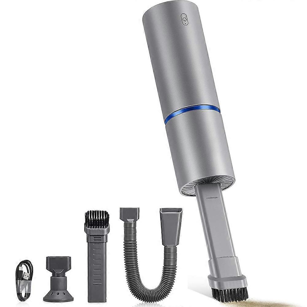 Mini Vacuum, Air Duster and Hand Pump 3 in 1, Small Cordless Handheld Vacuum, USB Rechargeable, Easy to Clean Desktop, Keyboard, Drawer, Car Interior 