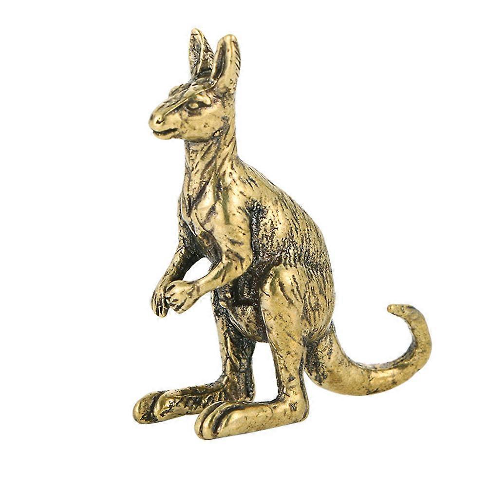 真鍮カンガルーフィギュアカンガルー像テーブルトップオーナメントオフィステーブルティーペット