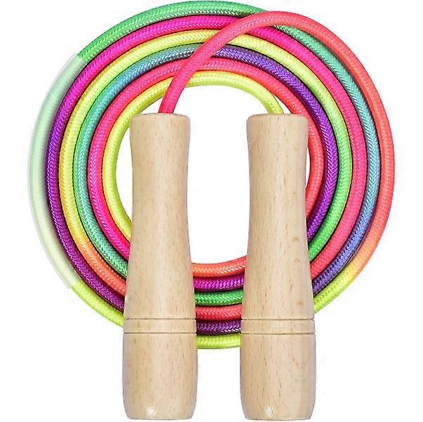 Premium Skipping Rope for Kids - 260 cm Adjustable Jump Rope with Wooden Handles, Great for Fitness & Development, Gift for Boys & Girls