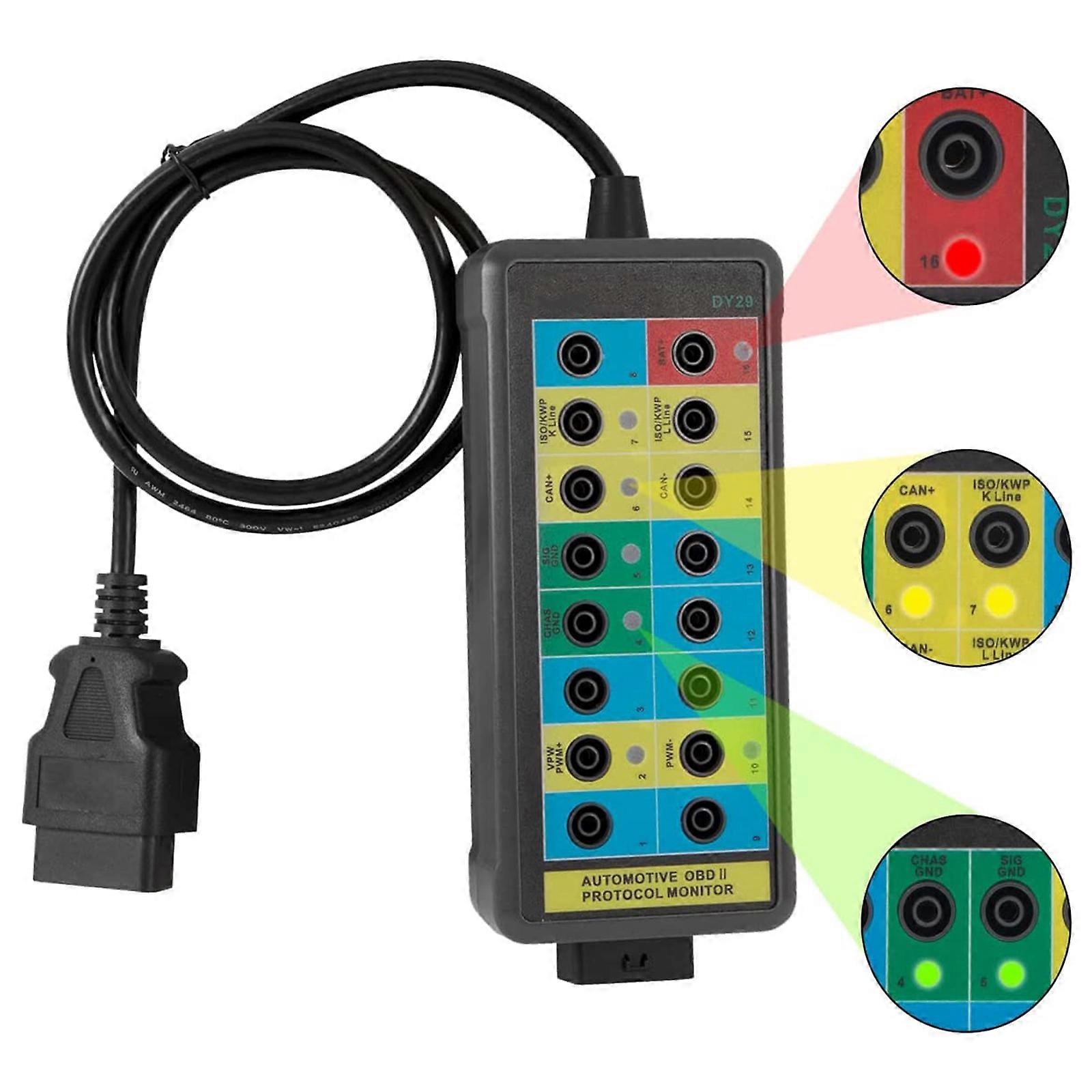 Dy29 Auto Car Break Out Box Obd2 Obd Car Protocol Detector Car Obd2 Interface Car Monitor