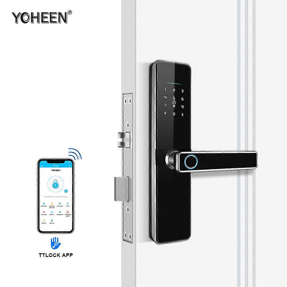 Ttlock App High-end 304 Stainless Steel Smart Door Lock Biometric Fingerprint Card Code Electronic Digital Door Lock