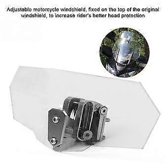 Universal Motorcycle Windshield Spoiler Extension – Adjustable Clip-On, Smoke