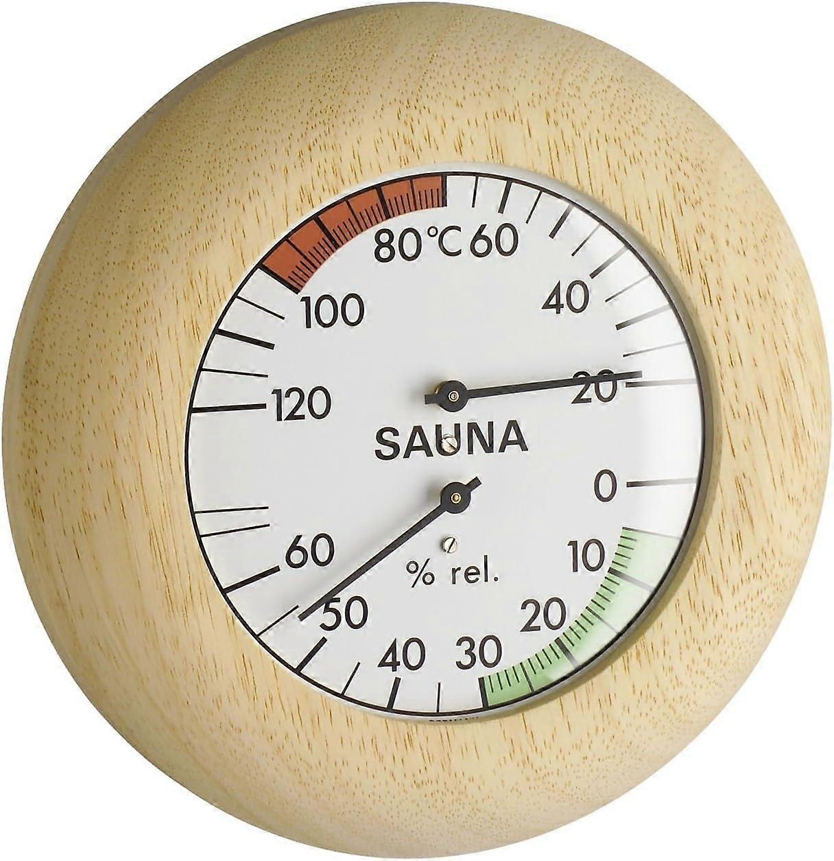 Thermo-hygrometer for sauna Synthetic hair Solid wood frame